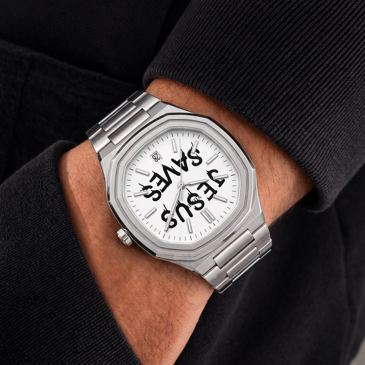 Herrenuhr Jesus rettet - Fidelis