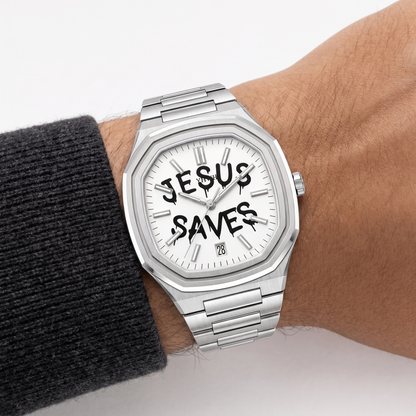 Herrenuhr Jesus rettet - Fidelis