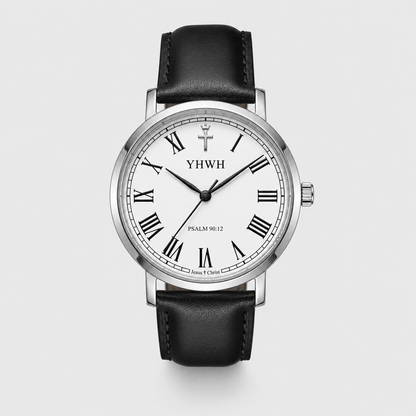 Herrenuhr Psalm 90:12 - Lederarmband - Fidelis