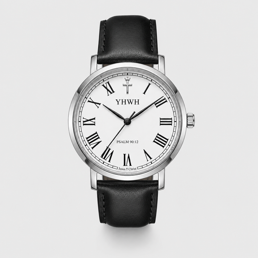 Herrenuhr Psalm 90:12 - Lederarmband - Fidelis