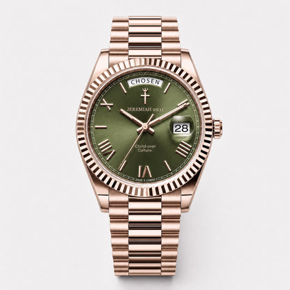 Herrenuhr Jeremia 29:11 - Roségoldfarben - Fidelis
