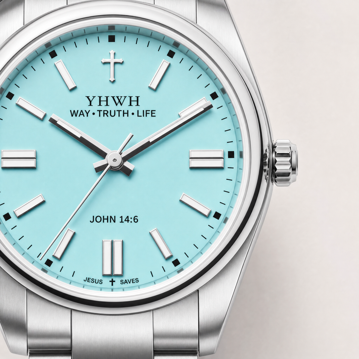 Herrenuhr Weg, Wahrheit, Leben - Tiffanyblau - Fidelis