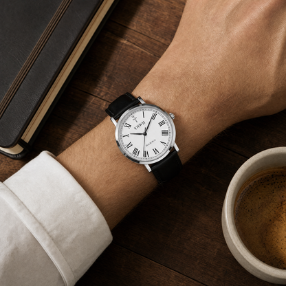 Herrenuhr Psalm 90:12 - Lederarmband - Fidelis