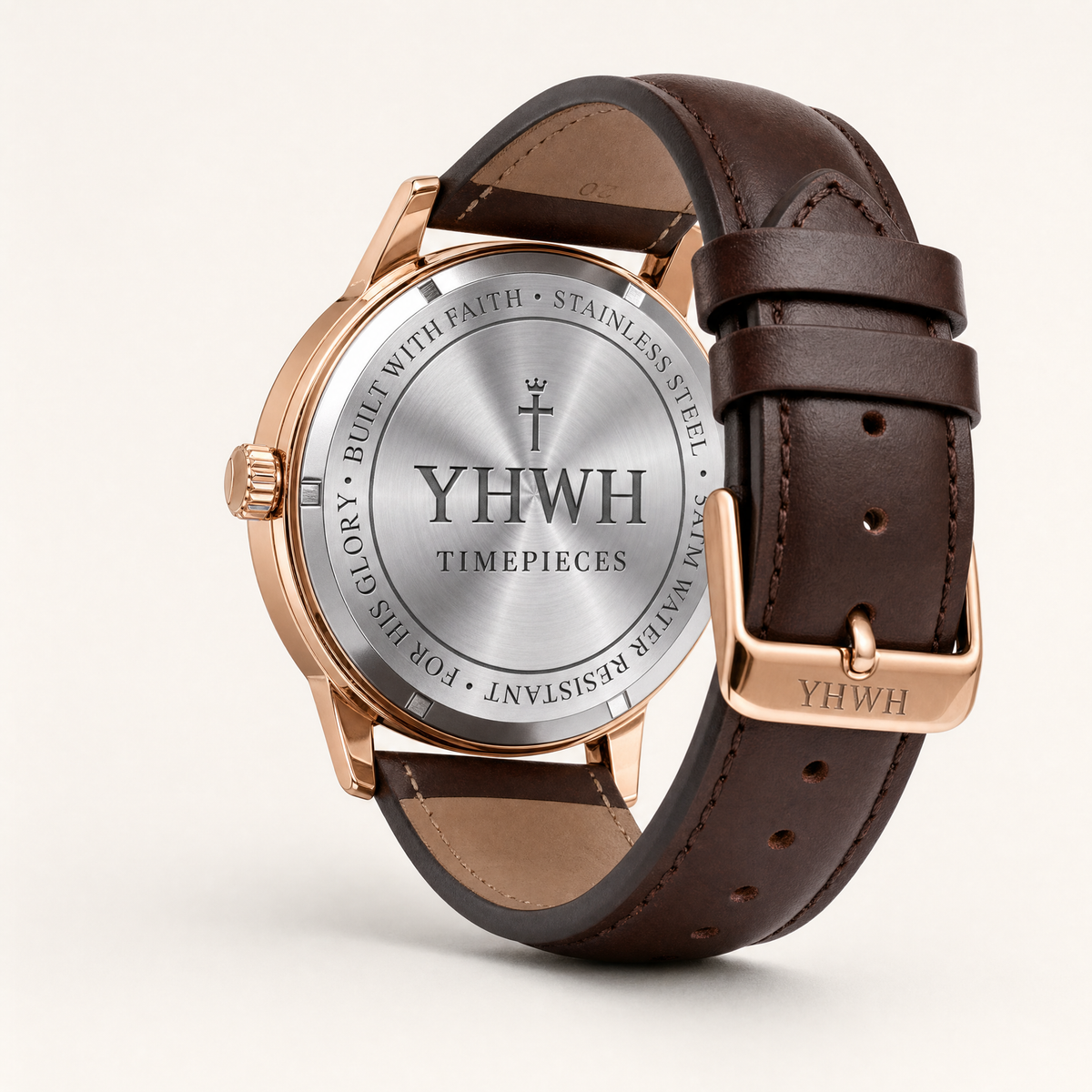 Herrenuhr Josua 1:9 - Lederarmband - Fidelis