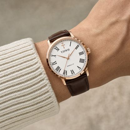 Herrenuhr Josua 1:9 - Lederarmband - Fidelis