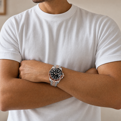 Herrenuhr 1. Mose 22:14 - Schwarz-Braun, zweifarbig - Fidelis