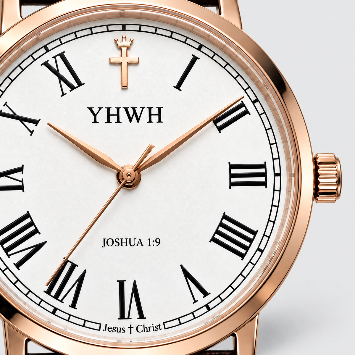 Herrenuhr Josua 1:9 - Lederarmband - Fidelis
