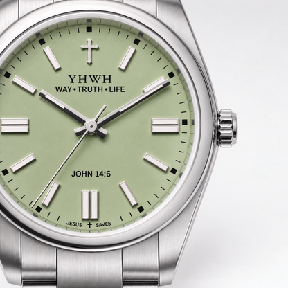 Herrenuhr Weg, Wahrheit, Leben - Pistaziengrün - Fidelis